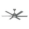 Titan II Wi-Fi 52 in. Indoor/Outdoor Brushed Nickel Smart Ceiling Fan with Remote Control with 610 LED Light by TroposAir 2 Titan II Wi-Fi 52 in. Indoor/Outdoor Brushed Nickel Smart Ceiling Fan with Remote Control with 610 LED Light by TroposAir -Philips Lighting Shop brushed nickel troposair ceiling fans with lights 88257 88261 36102 64 1000