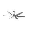 Titan II Wi-Fi 66 in. LED Light Indoor/Outdoor Brushed Nickel Smart Ceiling Fan and with Remote Control by TroposAir -Philips Lighting Shop brushed nickel troposair ceiling fans with lights 88257 88284 36102 64 1000