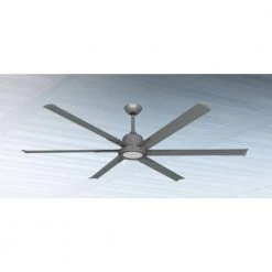 Titan II Wi-Fi 72 in. Indoor/Outdoor Brushed Nickel Smart Ceiling Fan and LED Light with Remote Control by TroposAir -Philips Lighting Shop brushed nickel troposair ceiling fans with lights 88257 88285 36102 31 1000