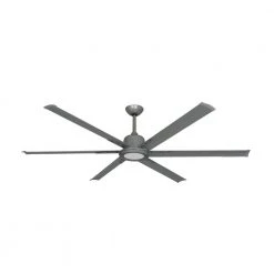 Titan II Wi-Fi 72 in. Indoor/Outdoor Brushed Nickel Smart Ceiling Fan and LED Light with Remote Control by TroposAir