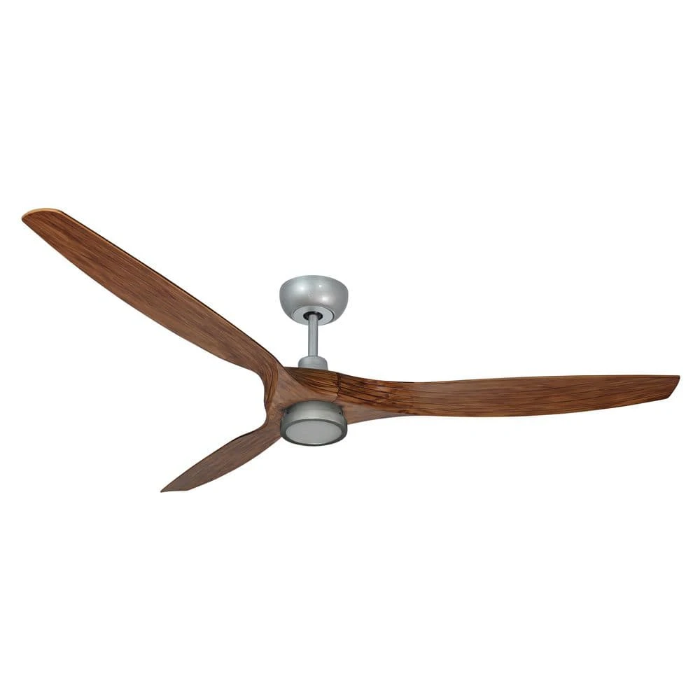 Solara 60 in. Indoor/Outdoor Brushed Nickel Ceiling Fan and LED Light with Remote Control by TroposAir 3 Solara 60 in. Indoor/Outdoor Brushed Nickel Ceiling Fan and LED Light with Remote Control by TroposAir