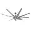 Liberator WiFi 82 in. LED Indoor/Outdoor Brushed Nickel Smart Ceiling Fan with Light with Remote Control by TroposAir -Philips Lighting Shop brushed nickel troposair ceiling fans with lights 88504 88516 36102 64 1000