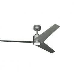 Reveal WiFi 52 in. Integrated LED Indoor/Outdoor Brushed Nickel Ceiling Fan with Light with Remote Control by TroposAir