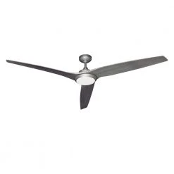 Philips Lighting Shop 46 Evolution 72 in. Integrated LED Indoor/Outdoor Brushed Nickel Ceiling Fan with Light and Remote Control by TroposAir