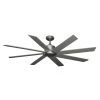 Northstar 60 in. LED Light Brushed Nickel BN-1 Ceiling Fan with Remote Control by TroposAir