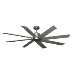 Northstar 60 in. LED Light Brushed Nickel BN-1 Ceiling Fan with Remote Control by TroposAir