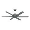 Titan II Wi-Fi 52 in. Indoor/Outdoor Brushed Nickel Smart Ceiling Fan with Remote Control by TroposAir 1 Titan II Wi-Fi 52 in. Indoor/Outdoor Brushed Nickel Smart Ceiling Fan with Remote Control by TroposAir -Philips Lighting Shop brushed nickel troposair ceiling fans without lights 88257 88261 64 1000