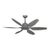 Titan II Wi-Fi 52 in. Resin Indoor/Outdoor Brushed Nickel Smart Ceiling Fan with Remote Control by TroposAir -Philips Lighting Shop brushed nickel troposair ceiling fans without lights 88257 88264 64 1000