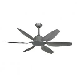 Titan II Wi-Fi 52 in. Resin Indoor/Outdoor Brushed Nickel Smart Ceiling Fan with Remote Control by TroposAir