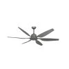 Titan II Wi-Fi 66 in. Indoor/Outdoor Brushed Nickel Smart Ceiling Fan with Remote Control by TroposAir -Philips Lighting Shop brushed nickel troposair ceiling fans without lights 88257 88284 64 1000