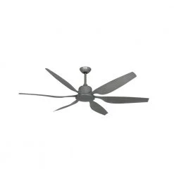Titan II Wi-Fi 66 in. Indoor/Outdoor Brushed Nickel Smart Ceiling Fan with Remote Control by TroposAir