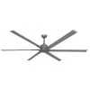 Titan II Wi-Fi 84 in. Indoor/Outdoor Brushed Nickel Smart Ceiling Fan with Remote Control by TroposAir