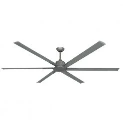 Titan II Wi-Fi 84 in. Indoor/Outdoor Brushed Nickel Smart Ceiling Fan with Remote Control by TroposAir