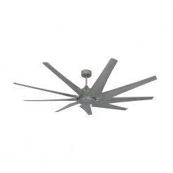 Liberator WiFi 72 in. Indoor/Outdoor Brushed Nickel Smart Ceiling Fan with Remote Control by TroposAir