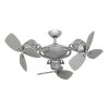 TriStar II 3 x 18 in. Brushed Nickel Triple Ceiling Fan with Remote Control by TroposAir 1 TriStar II 3 x 18 in. Brushed Nickel Triple Ceiling Fan with Remote Control by TroposAir -Philips Lighting Shop brushed nickel troposair ceiling fans without lights 88551 64 1000
