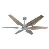 Optum 60 in. Indoor/Outdoor Brushed Nickel Smart Ceiling Fan with Remote Control by TroposAir 1 Optum 60 in. Indoor/Outdoor Brushed Nickel Smart Ceiling Fan with Remote Control by TroposAir -Philips Lighting Shop brushed nickel troposair ceiling fans without lights 88560 64 1000