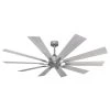 Fusion 66 in. Indoor/Outdoor Brushed Nickel Smart Ceiling Fan with Remote Control by TroposAir -Philips Lighting Shop brushed nickel troposair ceiling fans without lights 88571 64 1000