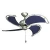 Voyage 40 in. Indoor/Outdoor Brushed Nickel BN-1 Ceiling Fan with Blue Fabric Blades by TroposAir -Philips Lighting Shop brushed nickel troposair ceiling fans without lights 88700 64 1000