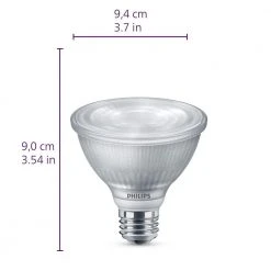 75-Watt Equivalent PAR30s Ultra-Definition High Output E26 LED Light Bulb Bright White with Warm Glow 3000K (1-Pack) by Philips -Philips Lighting Shop glass philips led light bulbs 568311 fa 1000