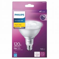 120-Watt Equivalent PAR38 Dimmable E26 LED Light Bulb Bright White 3000K (1-Pack) by Philips -Philips Lighting Shop glass philips led light bulbs 568329 4f 1000