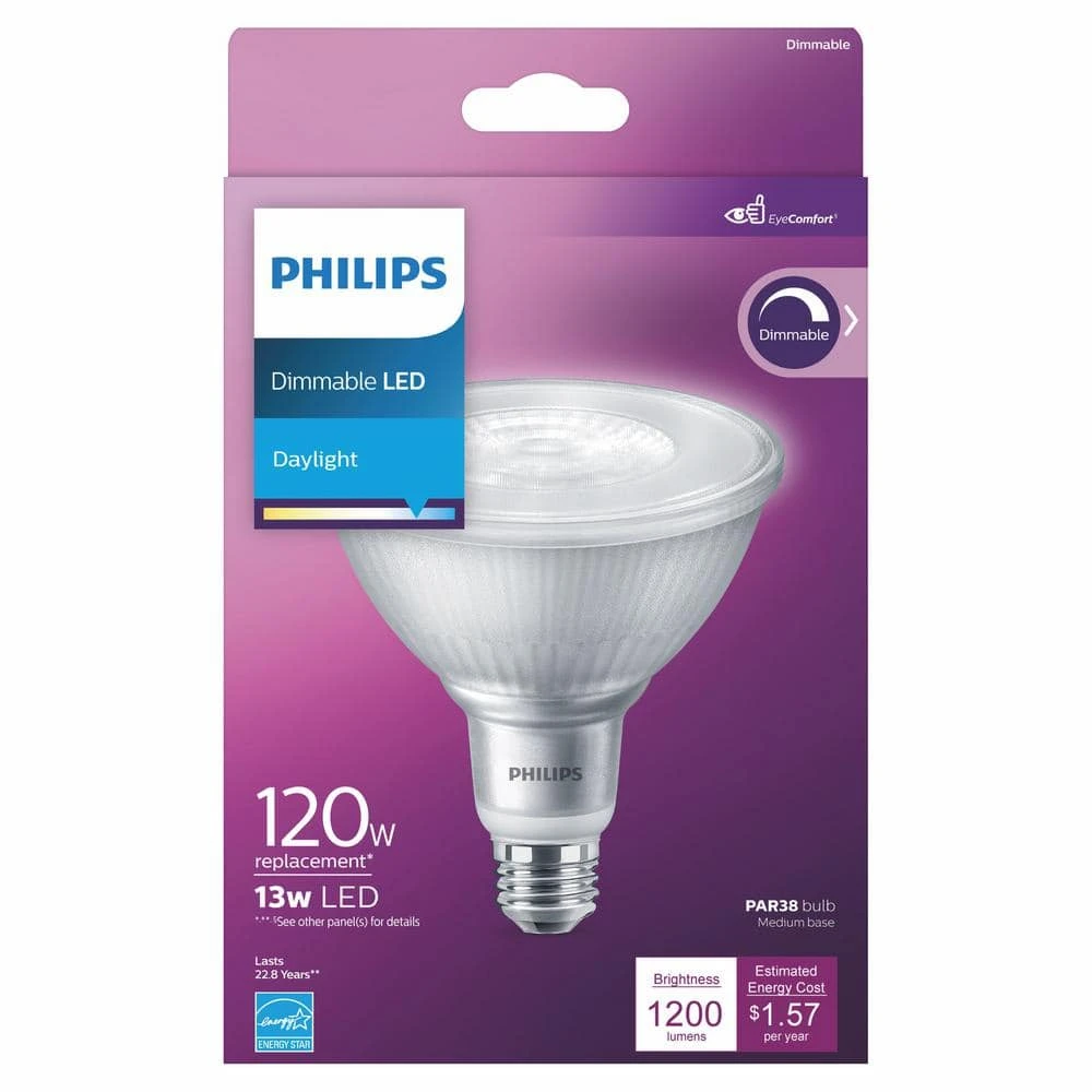 120-Watt Equivalent PAR38 Dimmable E26 LED Light Bulb Daylight 5000K (1-Pack) by Philips 6 120-Watt Equivalent PAR38 Dimmable E26 LED Light Bulb Daylight 5000K (1-Pack) by Philips - Image 4
