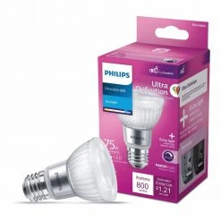 75-Watt Equivalent PAR20 Ultra Definition Dimmable High Output E26 LED Light Bulb Daylight 5000K (1-Pack) by Philips -Philips Lighting Shop glass philips led light bulbs 573204 c3 1000