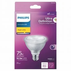 75-Watt Equivalent PAR30s Ultra Definition Dimmable High Output E26 LED Light Bulb Bright White 3000K (1-Pack) by Philips 16 75-Watt Equivalent PAR30s Ultra Definition Dimmable High Output E26 LED Light Bulb Bright White 3000K (1-Pack) by Philips -Philips Lighting Shop glass philips led light bulbs 575968 4f 1000