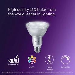 100-Watt Equivalent PAR30L Ultra Definition Dimmable Hight Output E26 LED Light Bulb Daylight 5000K (1-Pack) by Philips -Philips Lighting Shop glass philips led light bulbs 576009 76 1000
