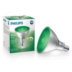 90-Watt Equivalent PAR38 LED Flood Green (4-Pack) by Philips -Philips Lighting Shop green philips colored light bulbs 469098 4f 1000 1