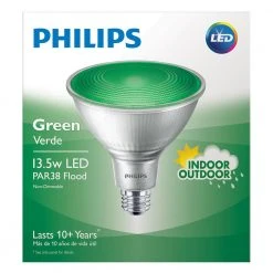 90-Watt Equivalent PAR38 LED Flood Green (4-Pack) by Philips -Philips Lighting Shop green philips colored light bulbs 469098 c3 1000 1