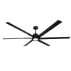 Titan II Wifi 84 in. Integrated LED Indoor/Outdoor Matte Black Smart Ceiling Fan with Remote Control by TroposAir 1 Titan II Wifi 84 in. Integrated LED Indoor/Outdoor Matte Black Smart Ceiling Fan with Remote Control by TroposAir -Philips Lighting Shop matte black troposair ceiling fans with lights 88259 88290 36108 64 1000