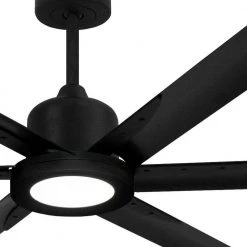 Titan II Wifi 84 in. Integrated LED Indoor/Outdoor Matte Black Smart Ceiling Fan with Remote Control by TroposAir 5 Titan II Wifi 84 in. Integrated LED Indoor/Outdoor Matte Black Smart Ceiling Fan with Remote Control by TroposAir -Philips Lighting Shop matte black troposair ceiling fans with lights 88259 88290 36108 c3 1000