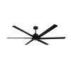 Titan II Wifi 72 in. Indoor/Outdoor Matte Black Smart Ceiling Fan with Remote Control by TroposAir -Philips Lighting Shop matte black troposair ceiling fans without lights 88259 88289 64 1000