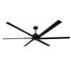Titan II Wifi 84 in. Indoor/Outdoor Matte Black Smart Ceiling Fan with Remote Control by TroposAir -Philips Lighting Shop matte black troposair ceiling fans without lights 88259 88290 64 1000