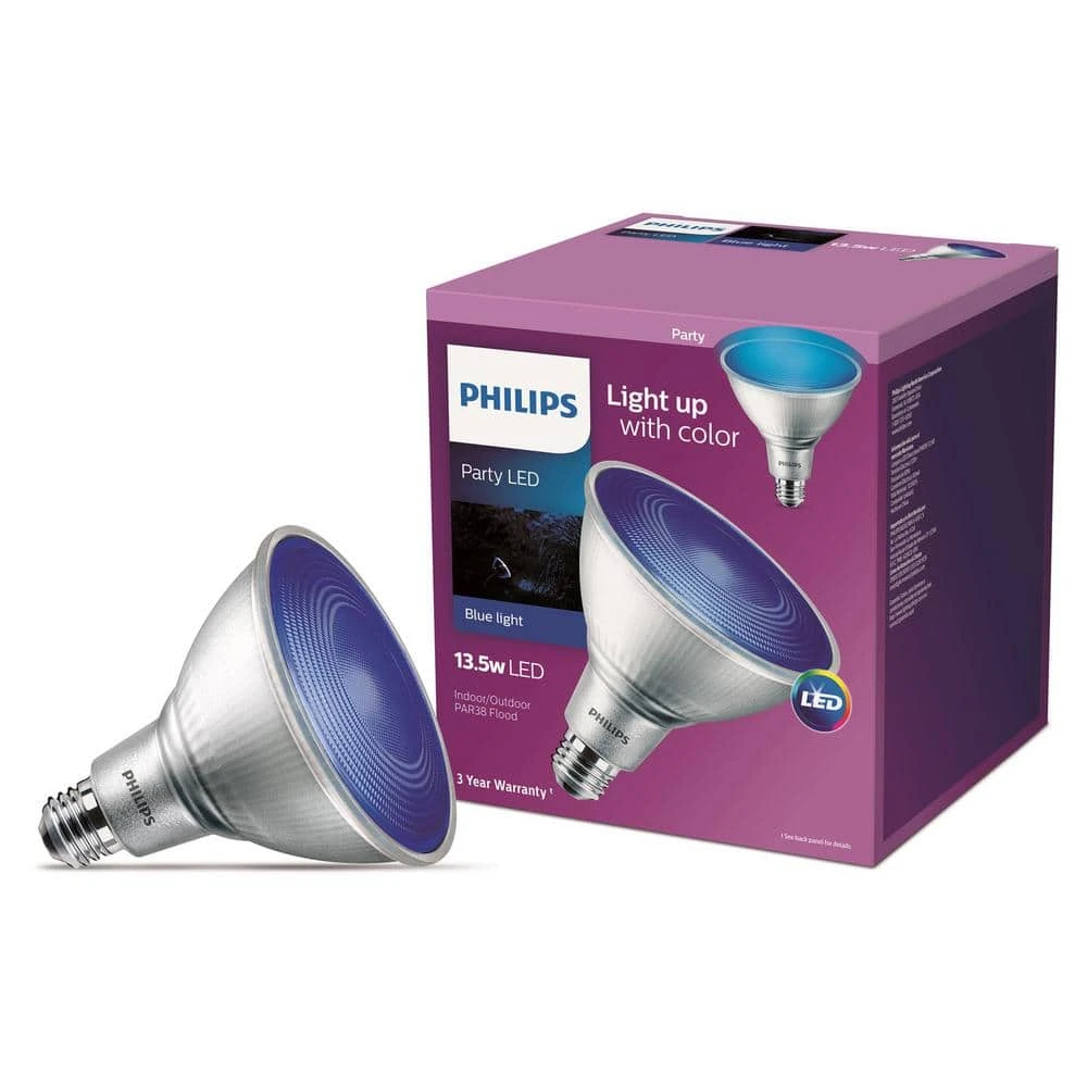 90-Watt Equivalent PAR 38 LED Flood Blue by Philips 7 90-Watt Equivalent PAR 38 LED Flood Blue by Philips - Image 5