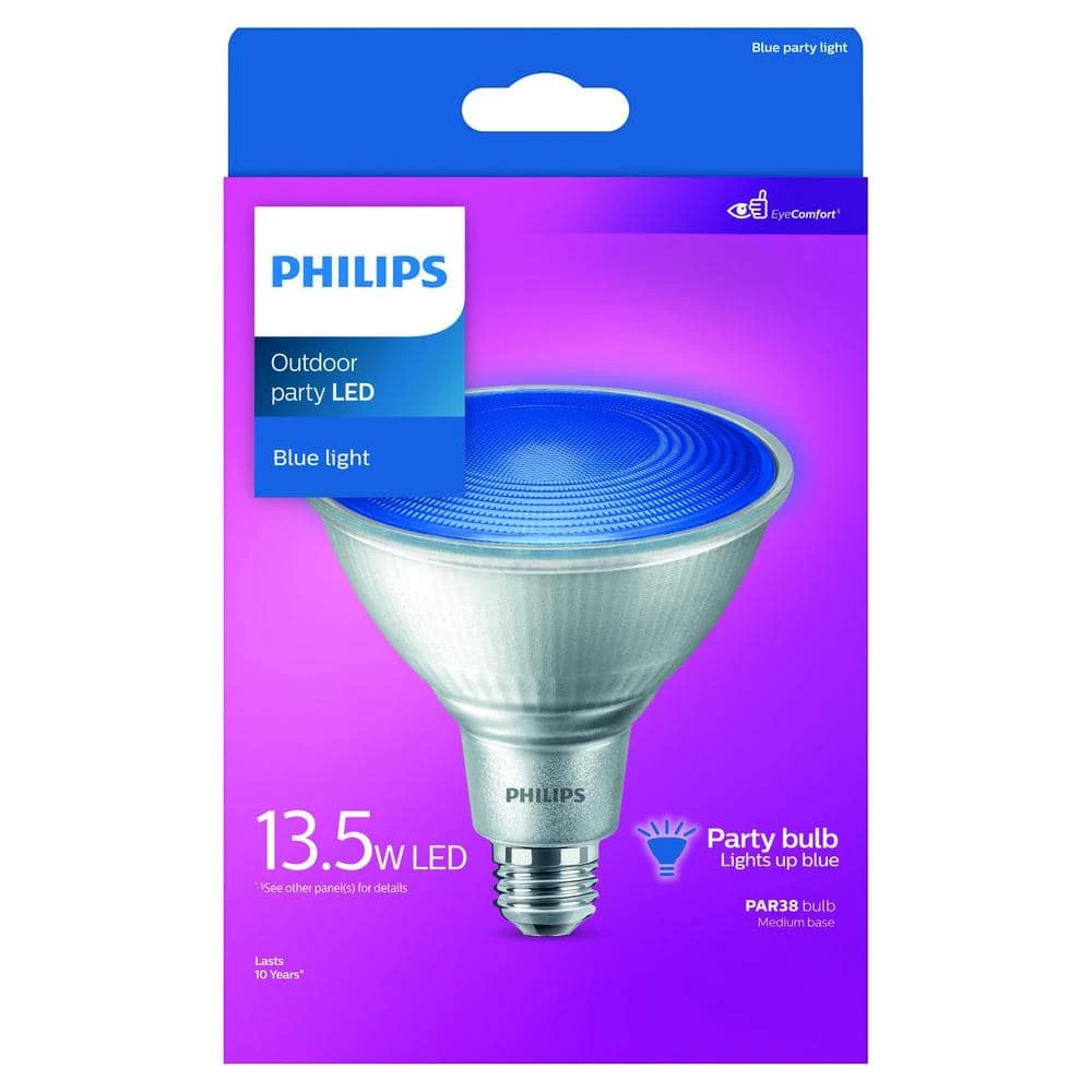 90-Watt Equivalent PAR 38 LED Flood in Blue by Philips 5 90-Watt Equivalent PAR 38 LED Flood in Blue by Philips - Image 3