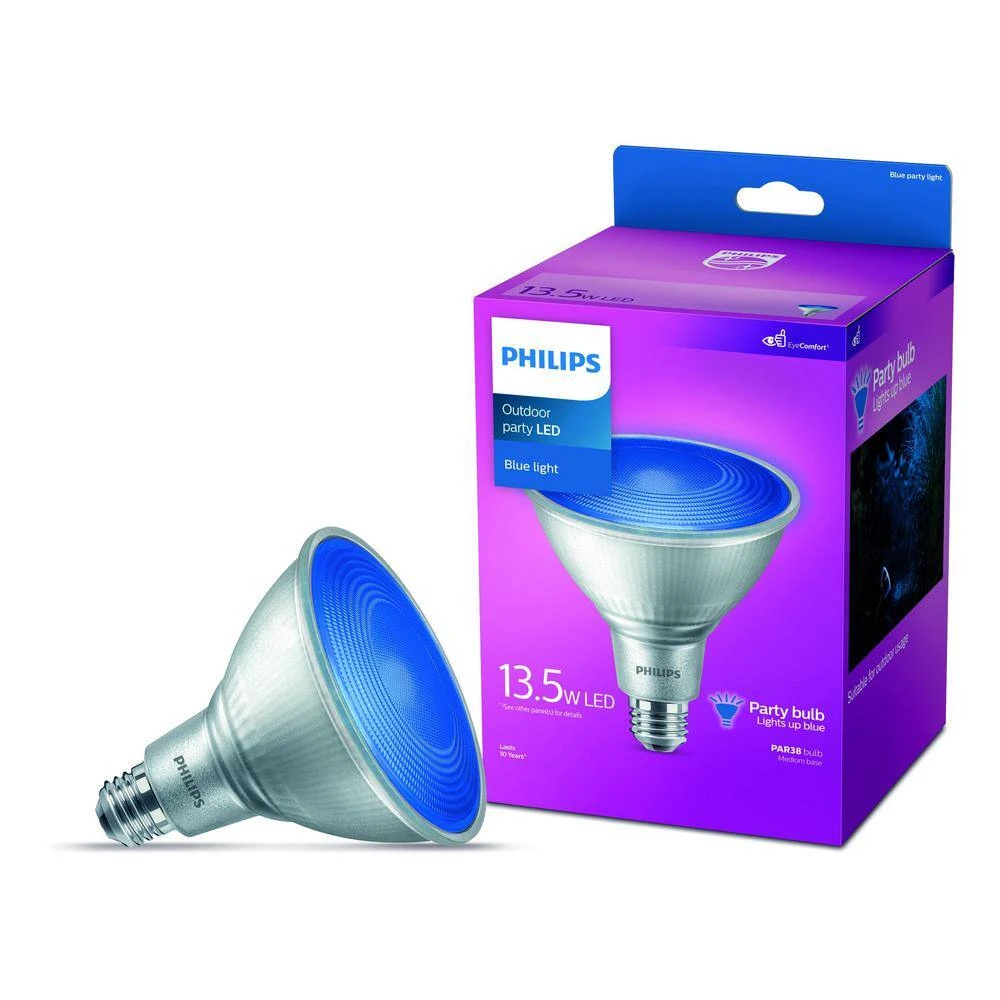 90-Watt Equivalent PAR 38 LED Flood in Blue by Philips 4 90-Watt Equivalent PAR 38 LED Flood in Blue by Philips - Image 2
