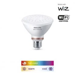 Color and Tunable White PAR30S 75W Equivalent Dimmable Smart Wi-Fi WiZ Connected LED Light Bulb by Philips -Philips Lighting Shop n a philips led light bulbs 567149 1d 1000