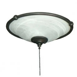 173 Ringed Bowl Oil Rubbed Bronze Ceiling Fan Light by TroposAir