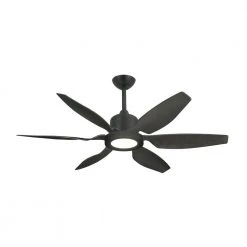 Titan II Wi-Fi 52 in. Resin Indoor/Outdoor Oil Rubbed Bronze Smart Ceiling Fan with Remote Control with 610 LED Light by TroposAir