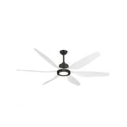 Titan II Wi-Fi 66 in. Integrated LED Indoor/Outdoor Oil Rubbed Bronze/PW Smart Ceiling Fan with Remote Control by TroposAir