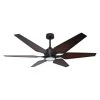 Optum 60 in. Integrated LED Indoor/Outdoor Oil Rubbed Bronze Smart Ceiling Fan with Light and Remote Control by TroposAir -Philips Lighting Shop oil rubbed bronze troposair ceiling fans with lights 88561 36401 64 1000
