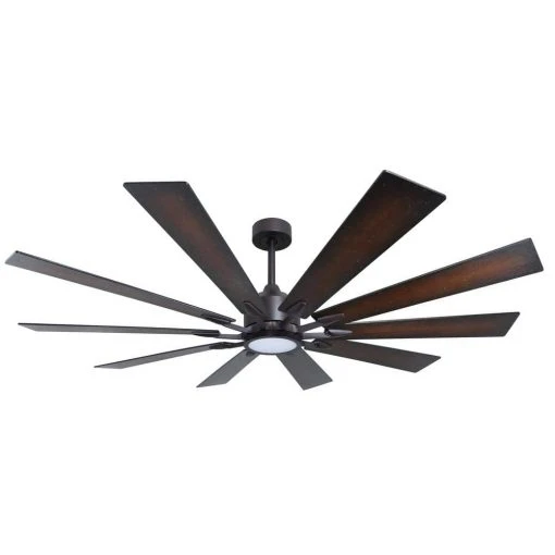 Fusion 66 in. Integrated LED Indoor/Outdoor Oil Rubbed Bronze Smart Ceiling Fan with Light and Remote Control by TroposAir 5 Fusion 66 in. Integrated LED Indoor/Outdoor Oil Rubbed Bronze Smart Ceiling Fan with Light and Remote Control by TroposAir -Philips Lighting Shop oil rubbed bronze troposair ceiling fans with lights 88570 36401 64 1000