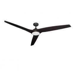Evolution 72 in. Integrated LED Indoor/Outdoor Oil Rubbed Bronze Ceiling Fan with Light and Remote Control by TroposAir
