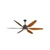 Titan II Wi-Fi 66 in. Indoor/Outdoor Oil Rubbed Bronze/Natural Cherry Smart Ceiling Fan with Remote Control by TroposAir 1 Titan II Wi-Fi 66 in. Indoor/Outdoor Oil Rubbed Bronze/Natural Cherry Smart Ceiling Fan with Remote Control by TroposAir -Philips Lighting Shop oil rubbed bronze troposair ceiling fans without lights 88256 88273 64 1000