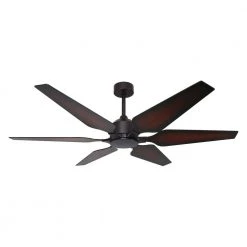 Optum 60 in. Indoor/Outdoor Oil Rubbed Bronze Smart Ceiling Fan with Remote Control by TroposAir