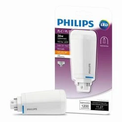 26-Watt Equivalent PL-C/T 4 Pin Dimmable Linear LED Light Bulb Soft White (6-Pack) by Philips -Philips Lighting Shop philips cfl bulbs 535377 1f 1000