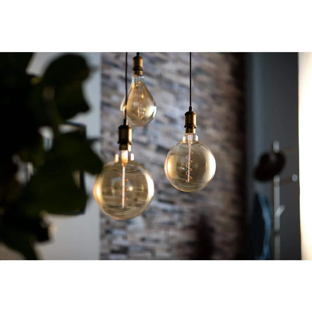 40-Watt Equivalent A50 Dimmable Vintage Glass Edison LED Large Light Bulb Amber Warm White (2000K) by Philips 7 40-Watt Equivalent A50 Dimmable Vintage Glass Edison LED Large Light Bulb Amber Warm White (2000K) by Philips - Image 5