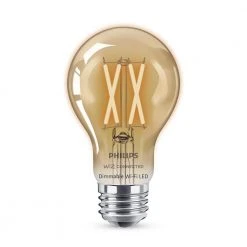 Amber A19 LED 40W Equivalent Dimmable Smart Wi-Fi Wiz Connected Wireless Light Bulb by Philips