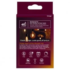 40-Watt Equivalent G25 Dimmable Vintage Glass Edison LED Globe Light Bulb Amber Warm White (2000K) (1-Bulb) by Philips -Philips Lighting Shop philips edison bulbs 556811 4f 1000